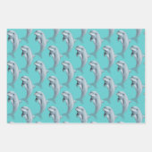 Dolfijnen die papier verpakken inpakpapier vel (Voorkant)