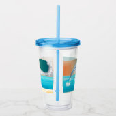 dolfijnen die springen in de oceaan acryl drinkbeker (Rechts)