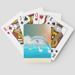 dolfijnen die springen in de oceaan pokerkaarten