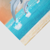 dolfijnen die springen in de oceaan tissuepapier (Detail)
