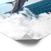 Dolfijnen die uit de oceaan ontsnappen poster (Hoek)