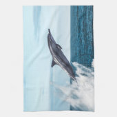 Dolfijnen die uit de oceaan ontsnappen theedoek (Verticaal)