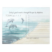 Dolfijnen die water Waterverf pompen, geschikt voo Notitieblok (Voorkant)