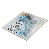 Dolfijnen doen alsof je bij het strand bent tegeltje (Zijkant)