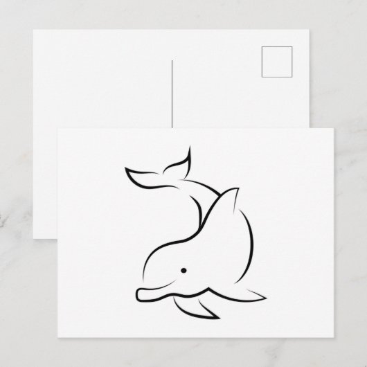 Dolfijnen Dolfijn Zee Dier Oceaan Water Cadeau Ide Briefkaart (Voorkant / Achterkant)