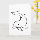 Dolfijnen Dolfijn Zee Dier Oceaan Water Cadeau Ide Kaart (Gele Bloem)