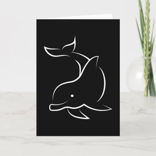 Dolfijnen Dolfijn Zee Dier Oceaan Water Grappig Ca Kaart (Voorkant)