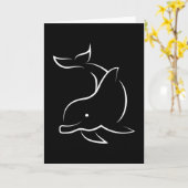 Dolfijnen Dolfijn Zee Dier Oceaan Water Grappig Ca Kaart (Gele Bloem)