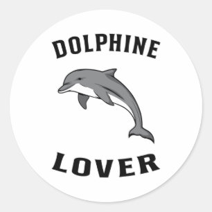 Dolfijnen Dolphin Zee Ocean Animal Water Gift Idee Ronde Sticker