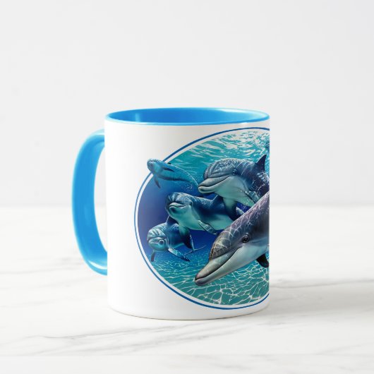 Dolfijnen door EKLEKTIX Mok (Voorkant links)