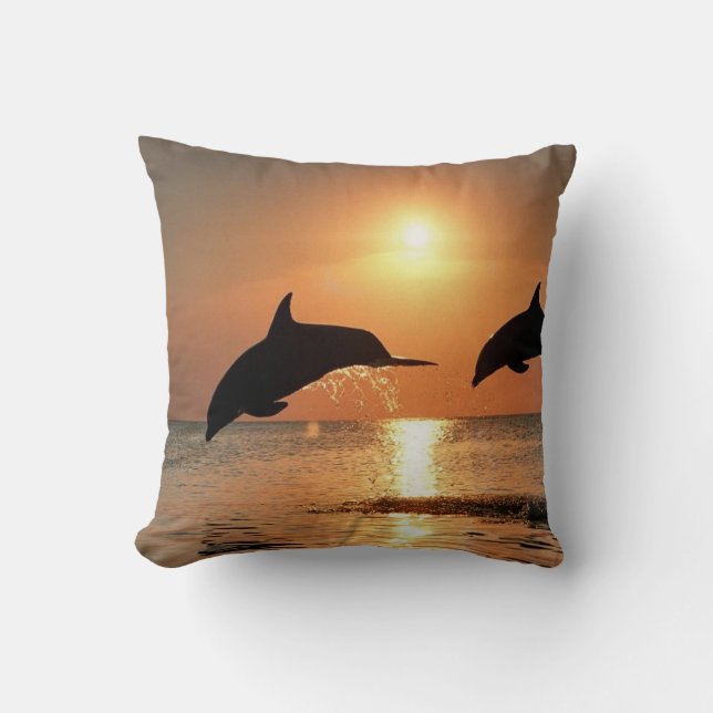 Dolfijnen door Sunset Kussen (Voorkant)