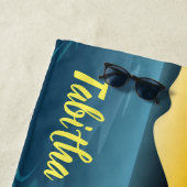 Dolfijnen dumpen op zonsondergang strandlaken (In situ)