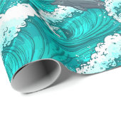 Dolfijnen en golven cadeaupapier (Rol Hoek)