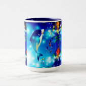 Dolfijnen en kleurrijke digitale illustratie van Z Mok (Midden)