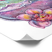Dolfijnen en orchideeën poster (Hoek)
