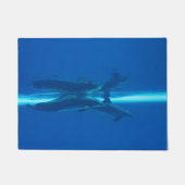 Dolfijnen en reflectie, blauw-oceaanhormoon deurmat (Voorkant)