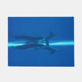 Dolfijnen en reflectie, blauw-oceaanhormoon deurmat