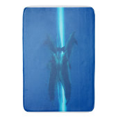 Dolfijnen en reflectie, blauwe oceaan badmat (Voorkant Verticaal)