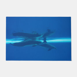 Dolfijnen en reflectie, blauwe oceaan deurmat