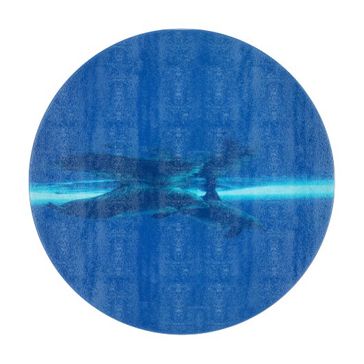Dolfijnen en reflectie, blauwe oceaan snijplank (Voorkant)