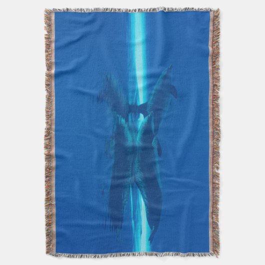 Dolfijnen en reflecties deken (Voorkant Verticaal)