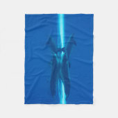 Dolfijnen en reflecties fleece deken (Voorkant)