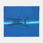 Dolfijnen en reflecties fleece deken (Voorkant (Horizontaal))