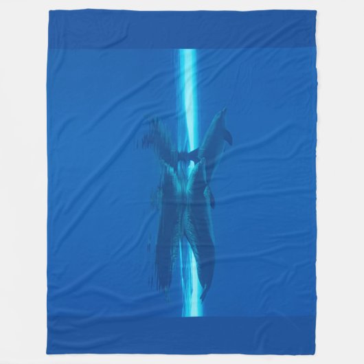 Dolfijnen en reflecties fleece deken (Voorkant)