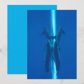 Dolfijnen en reflecties in de blauwe oceaanwateren kaart (Voorkant / Achterkant)