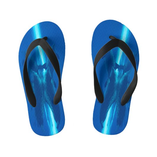 Dolfijnen en reflecties kinder teenslippers (Voetbed)