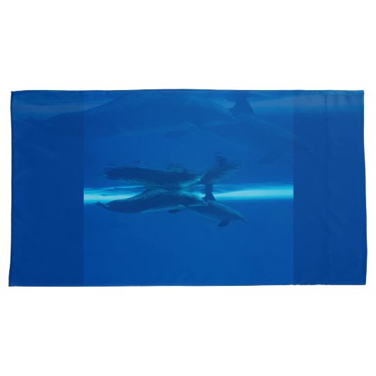 Dolfijnen en reflecties kussensloop (Voorkant-Rechts)