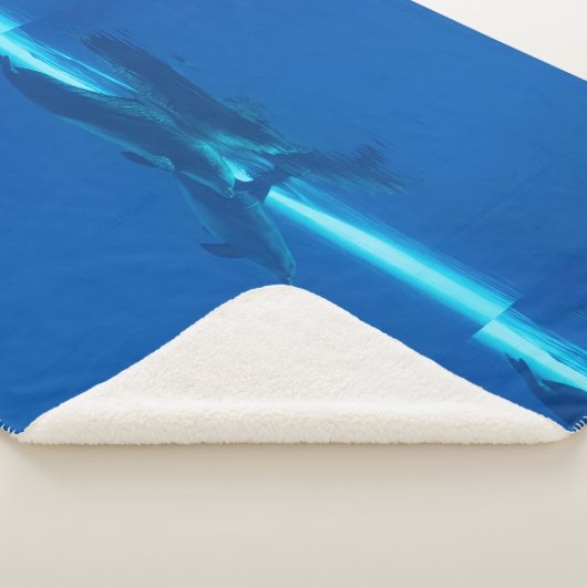 Dolfijnen en reflecties sherpa deken (3/4)