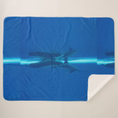 Dolfijnen en reflecties sherpa deken (Voorkant (horizontaal))