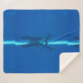 Dolfijnen en reflecties sherpa deken (Voorkant (horizontaal))