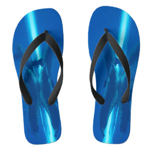 Dolfijnen en reflecties teenslippers