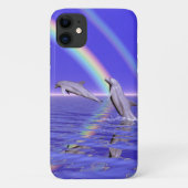 Dolfijnen en regenboog Case-Mate iPhone case (Achterkant)