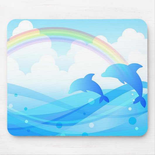 Dolfijnen en regenboog muismat (Voorkant)