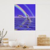 Dolfijnen en Regenboog Poster (Keuken)