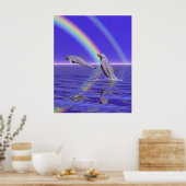 Dolfijnen en regenboog poster (Keuken)