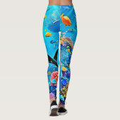 Dolfijnen en rif: onderwatervreugde leggings (Achterkant)