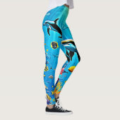 Dolfijnen en rif: onderwatervreugde leggings (Rechts)