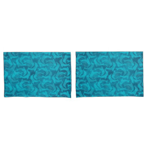 Dolfijnen en Ripples Turquoise Blauwe Kussenslopen