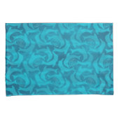 Dolfijnen en Ripples Turquoise Blauwe Kussenslopen (Voorkant-Rechts)