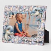 Dolfijnen en Schelpen Kinderen Fotolijst Fotoplaat (Zijkant)