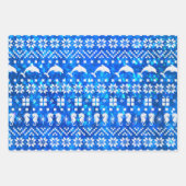 Dolfijnen en Seapaarden Blue Kerstmis gevlekt Inpakpapier Vel (Voorkant 3)
