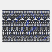 Dolfijnen en Seapaarden Blue Kerstmis gevlekt Inpakpapier Vel (Voorkant)