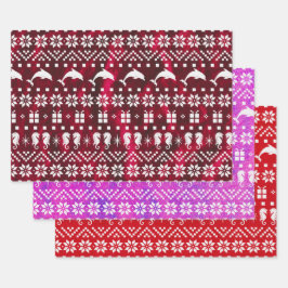 Dolfijnen en Seapaarden Kerstmis gevlekt Inpakpapier Vel