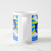 Dolfijnen en Sun personaliseren Jouw naam of tekst Grote Koffiekop (Achterkant)