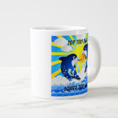 Dolfijnen en Sun personaliseren Jouw naam of tekst Grote Koffiekop (Voorkant rechts)