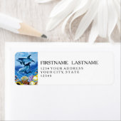 Dolfijnen en Tropische Vis Kunst Etiket (Insitu)